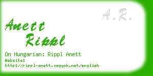 anett rippl business card